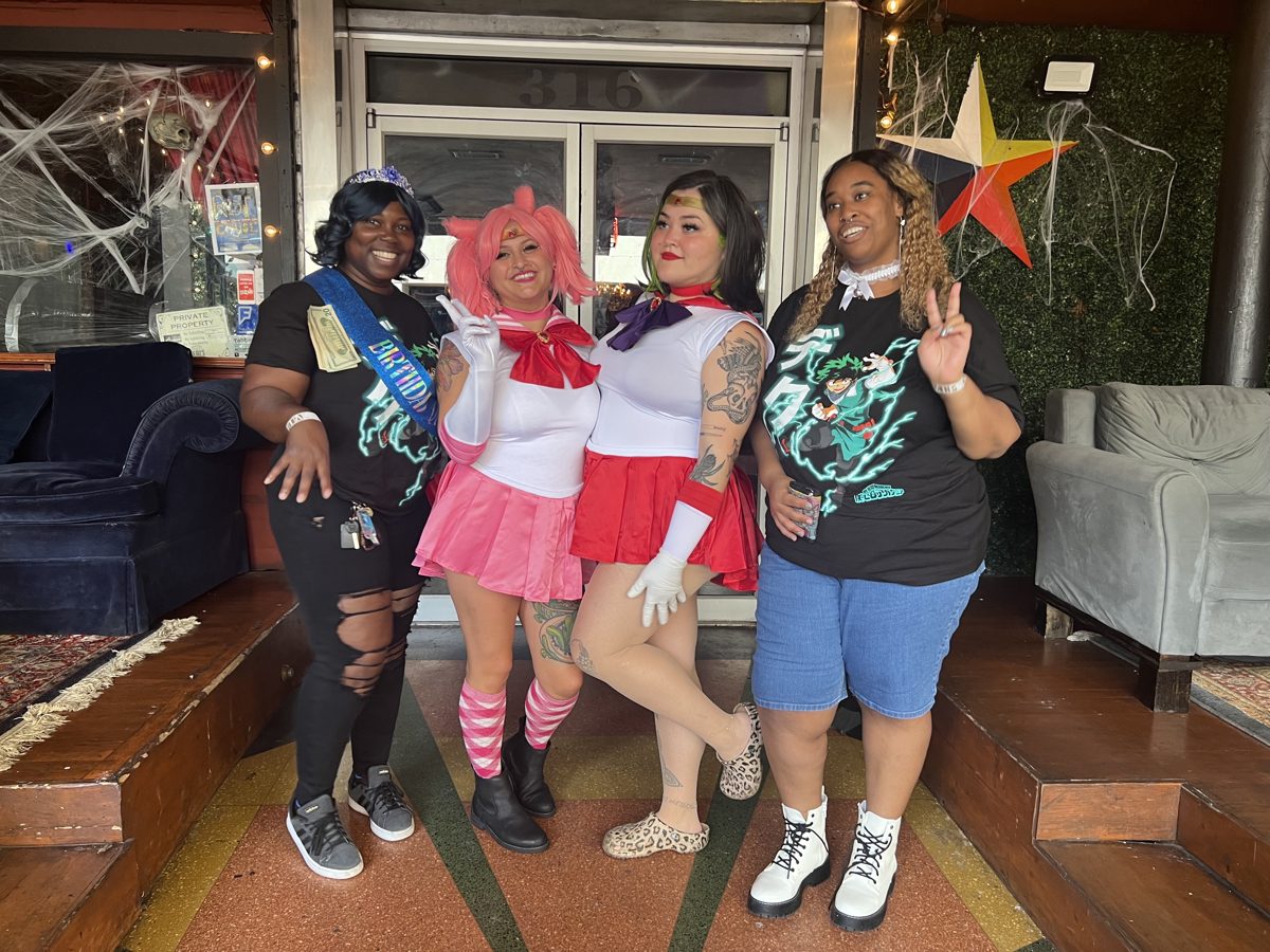 Costumed attendees at The Big Anime Pub Crawl
