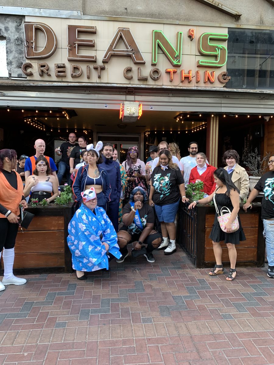 Costume contestants at the pub crawl