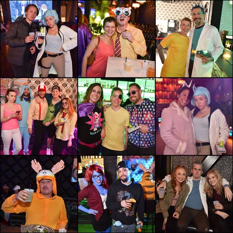 Rick and Morty cosplayers in costume